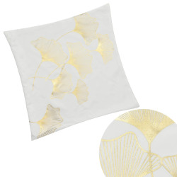 Obliečka na vankúš 40x40 cm Ginkgo bielo-zlatý