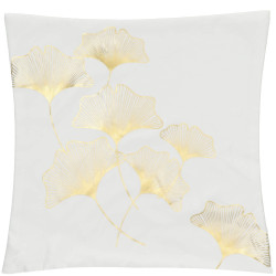 Obliečka na vankúš 40x40 cm Ginkgo bielo-zlatý