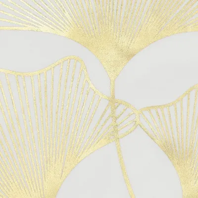 Obliečka na vankúš 40x40 cm Ginkgo bielo-zlatý