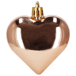 Srdiečka ružová sada 8ks, vianočné ozdoby