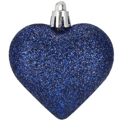 Srdiečka modrá sada 8ks, vianočné ozdoby