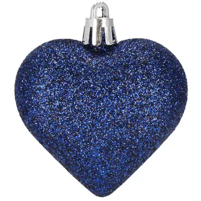 Srdiečka modrá sada 8ks, vianočné ozdoby