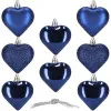 Srdiečka modrá sada 8ks, vianočné ozdoby