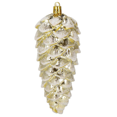 Šišky 14cm zlaté sada 6ks, vianočné ozdoby