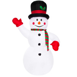 LED nafukovací Snehuliak 180 cm, IP44, studená biela