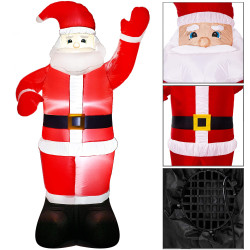 LED nafukovací Santa Claus 180 cm, IP44, studená biela
