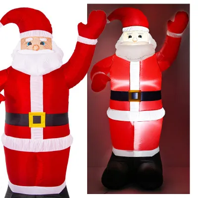 LED nafukovací Santa Claus 240 cm, IP44, studená biela