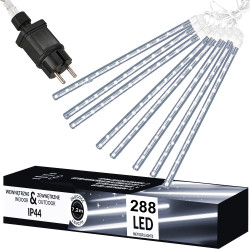 LED cencúle 8ks - 4,2m, 288LED, IP44, studená biela