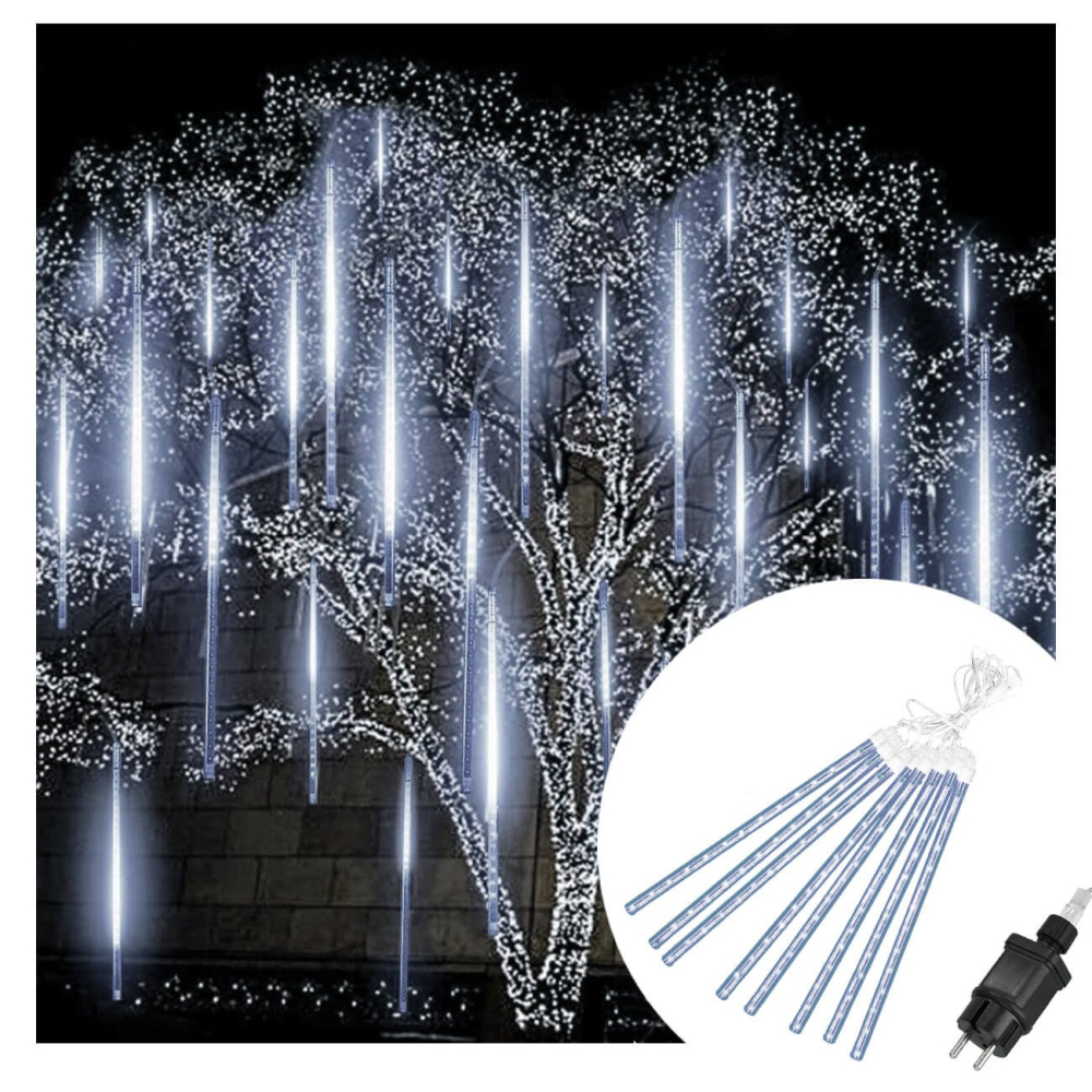 LED cencúle 8ks - 4,2m, 288LED, IP44, studená biela