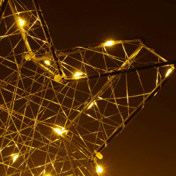 LED Hviezda - 30cm, 30LED, 3xAA, IP20, teplá biela