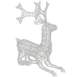 LED Sob ležiaci - 60cm, 130LED, časovač, IP44, studená biela