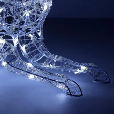 LED Sob ležiaci - 60cm, 130LED, časovač, IP44, studená biela