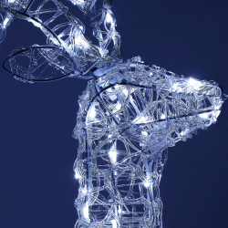 LED Sob ležiaci - 60cm, 130LED, časovač, IP44, studená biela