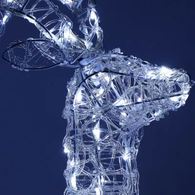 LED Sob ležiaci - 60cm, 130LED, časovač, IP44, studená biela