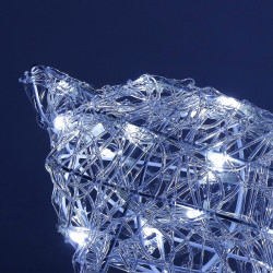 LED Sob ležiaci - 60cm, 130LED, časovač, IP44, studená biela