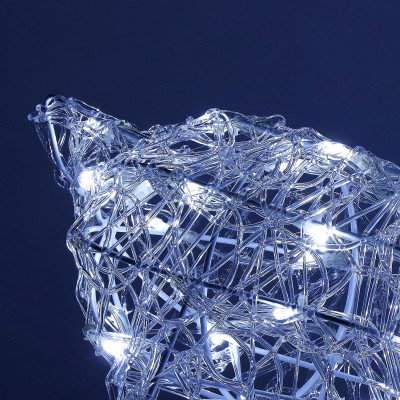 LED Sob ležiaci - 60cm, 130LED, časovač, IP44, studená biela