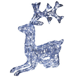 LED Sob ležiaci - 60cm, 130LED, časovač, IP44, studená biela