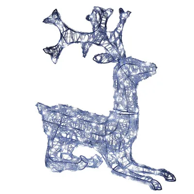 LED Sob ležiaci - 60cm, 130LED, časovač, IP44, studená biela