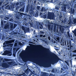 LED Sob ležiaci - 60cm, 130LED, časovač, IP44, studená biela