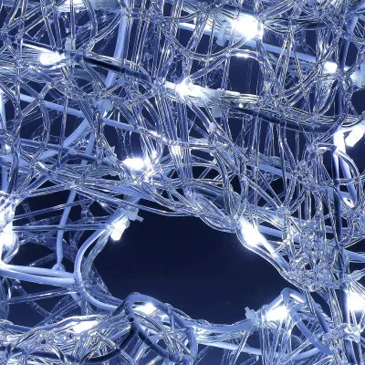 LED Sob ležiaci - 60cm, 130LED, časovač, IP44, studená biela