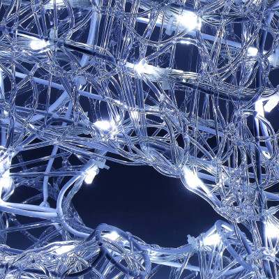 LED Sob ležiaci - 60cm, 130LED, časovač, IP44, studená biela