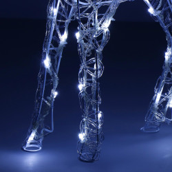 LED Sob - 42cm, 100LED, časovač, IP44, studená biela