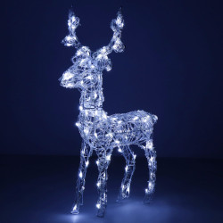 LED Sob - 42cm, 100LED, časovač, IP44, studená biela