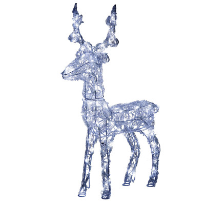 LED Sob - 42cm, 100LED, časovač, IP44, studená biela