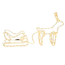 LED Sob so saňami - 120cm, 144LED, IP44, teplá biela