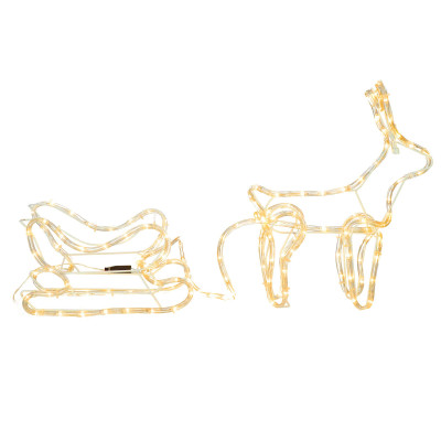 LED Sob so saňami - 120cm, 144LED, IP44, teplá biela