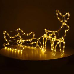 LED Sob so saňami - 120cm, 144LED, IP44, teplá biela