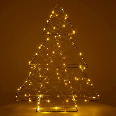 LED Vianočný stromček - 60cm, 100LED, 3xAA, IP20, teplá biela