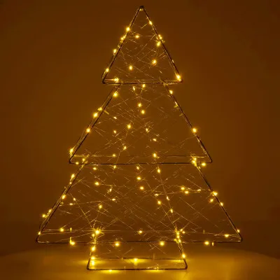 LED Vianočný stromček - 60cm, 100LED, 3xAA, IP20, teplá biela