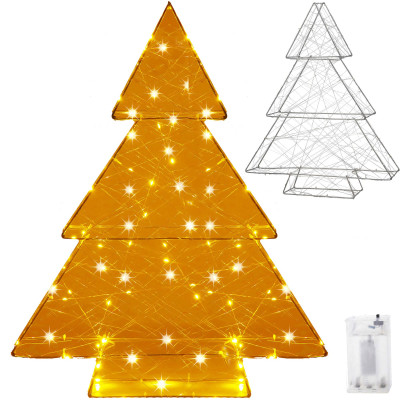 LED Vianočný stromček - 60cm, 100LED, 3xAA, IP20, teplá biela