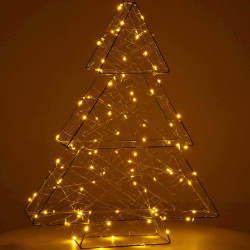 LED Vianočný stromček - 60cm, 100LED, 3xAA, IP20, teplá biela