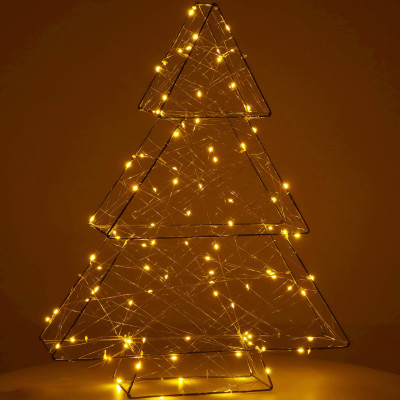 LED Vianočný stromček - 60cm, 100LED, 3xAA, IP20, teplá biela