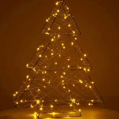 LED Vianočný stromček - 60cm, 100LED, 3xAA, IP20, teplá biela