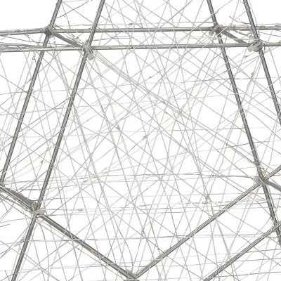 LED Hviezda - 55cm, 100LED, 3xAA, IP20, teplá biela