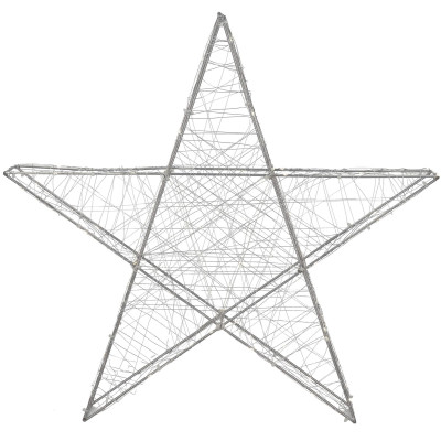 LED Hviezda - 55cm, 100LED, 3xAA, IP20, teplá biela