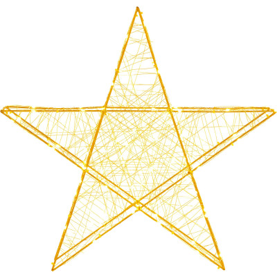 LED Hviezda - 55cm, 100LED, 3xAA, IP20, teplá biela