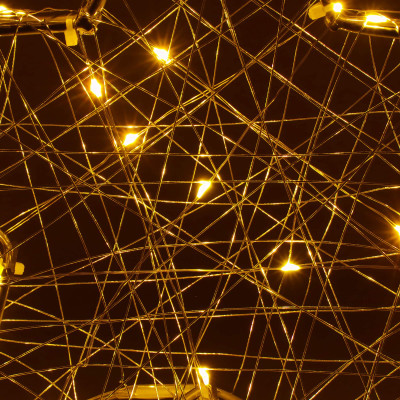 LED Hviezda - 55cm, 100LED, 3xAA, IP20, teplá biela