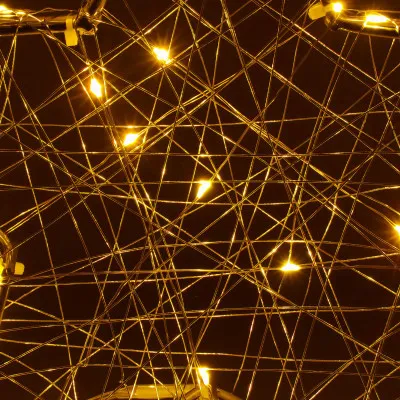 LED Hviezda - 55cm, 100LED, 3xAA, IP20, teplá biela