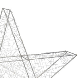 LED Hviezda - 55cm, 100LED, 3xAA, IP20, teplá biela