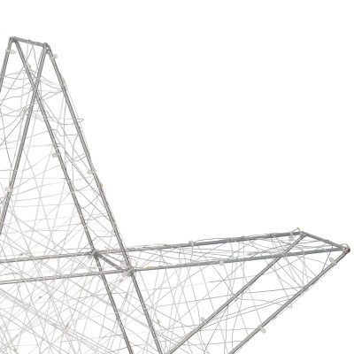 LED Hviezda - 55cm, 100LED, 3xAA, IP20, teplá biela