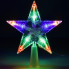 Dekoratívna svietiaca hviezda na vianočný stromček. Úžasná 3D svetelná dekorácia vhodná na vnútorné použitie, úsporné diódy, krytie IP20. Napájanie 3xAA, farba multicolor. Výška 17,5 cm, 10 LED, napájací kábel 30 cm.