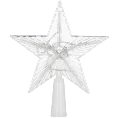 LED Hviezda na vianočný stromček - 17,5 cm, 10 LED, 3xAA, IP20, multicolor