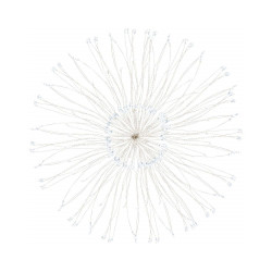 LED Hviezda Supernova - 30cm, 100LED, 8 funkcií, IP44, studená biela