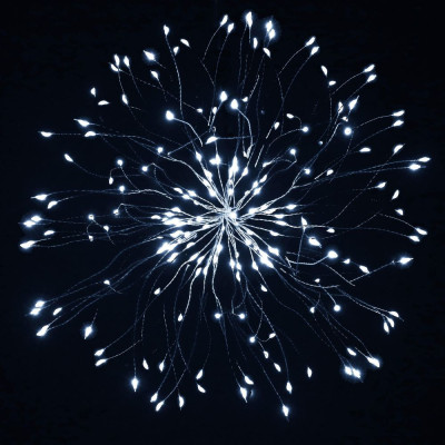 LED Hviezda Supernova - 30cm, 100LED, 8 funkcií, IP44, studená biela