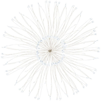 LED Hviezda Supernova - 30cm, 100LED, 8 funkcií, IP44, studená biela