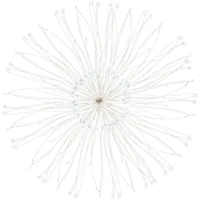 LED Hviezda Supernova - 30cm, 100LED, 8 funkcií, IP44, studená biela